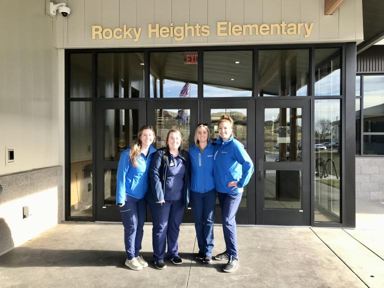 The Advantage Dental Community Care Team at Rocky Heights Elementary School.